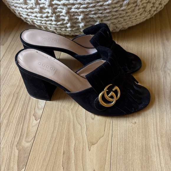 Gucci Black Mules with Fringe - Picture 3 of 7